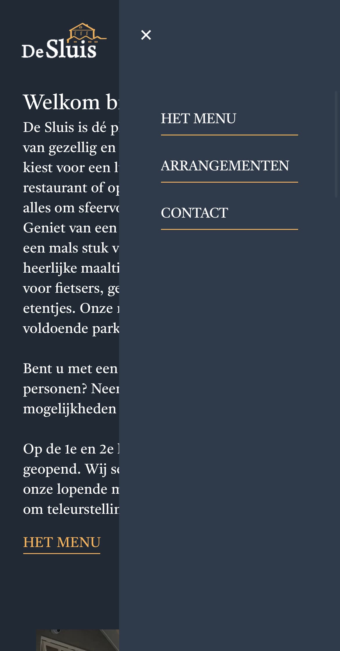 De Sluis Mobile Menu